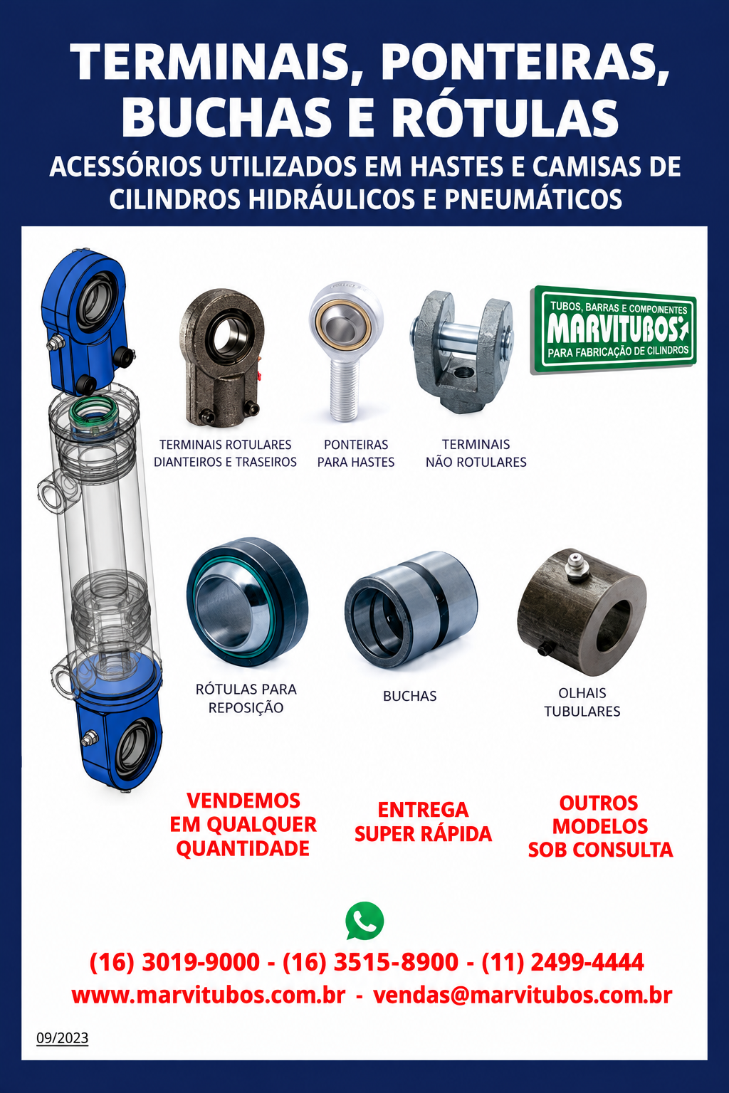 CAT�LOGO DE TERMINAIS, PONTEIRAS, R�TULAS E BUCHAS
